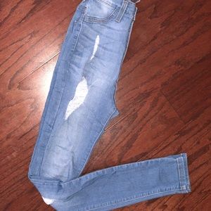 Fashion Nova ripped jean/ high waist